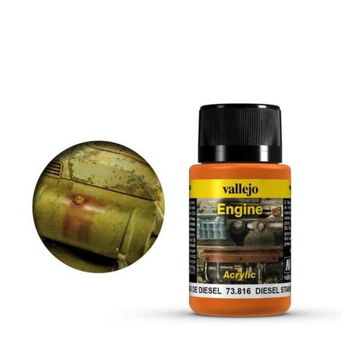 Peinture Maquette Acrylique 40 ml Effet Taches de diesel - Vallejo - Rougier et Plé