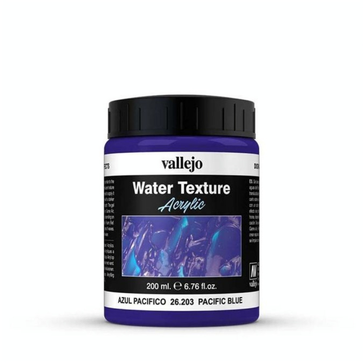 Gel de Texture Acrylique 200 ml Eau Bleu Pacifique - Vallejo - Rougier et Plé