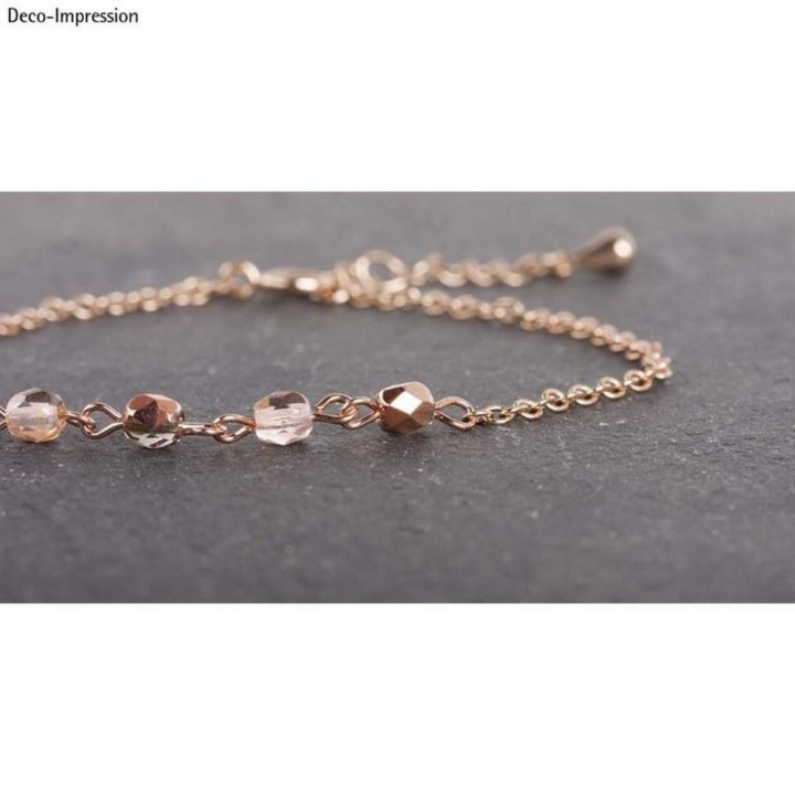 Chaîne à maillons avec fermoir ø 2 mm Couleur Or rose - Rayher - Rougier et Plé