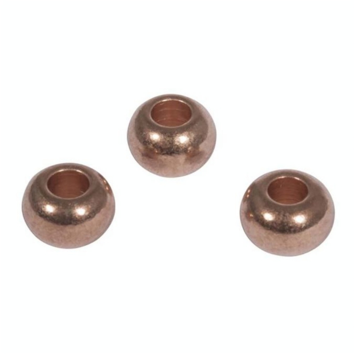 Perle en métal ø 6 mm Trou 2 mm Couleur or rose 6 pcs - Rayher - Rougier et Plé