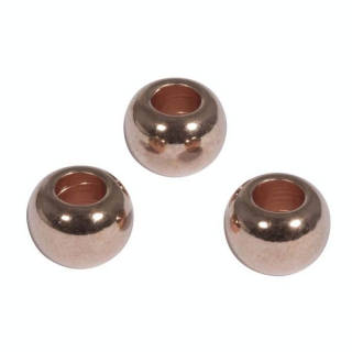 Perle en métal ø 6 mm Trou 3 mm Couleur or rose 5 pcs - Rayher - Rougier et Plé