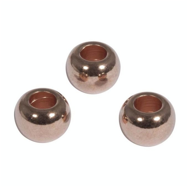 Perle en métal ø 6 mm Trou 3 mm Couleur or rose 5 pcs - Rayher - Rougier et Plé