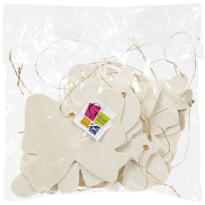 Figurines de Noël en bois à suspendre 12 pcs - Graine Créative - Rougier et Plé