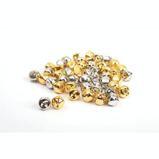 Grelots 13 mm 50 pcs Couleur Or & Argent - Graine Créative - Rougier et Plé