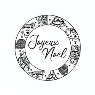 Tampon Bois Rond ø 2,8 x 3,3 cm Noël Gourmand - Aladine - Rougier et Plé
