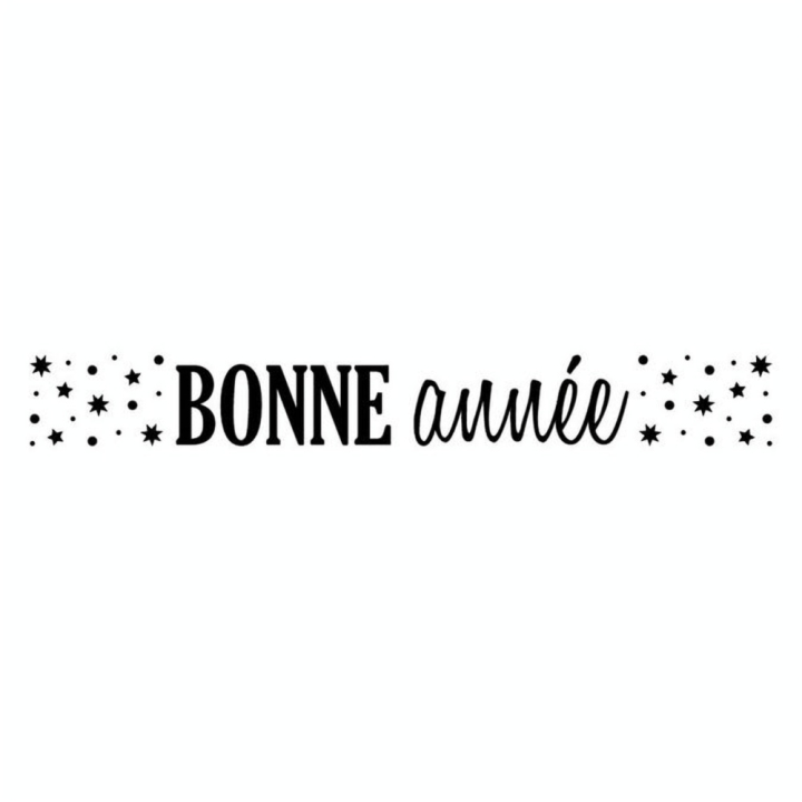 Tampon Bois 8 x 1,5 x 2,3 cm Bonne Année 1 - Aladine - Rougier et Plé