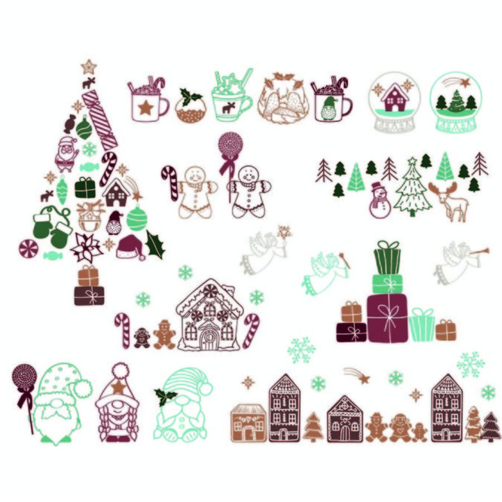 Tampons Cutie Stamps Indispensables de Noël - Aladine - Rougier et Plé