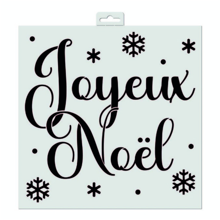 Pochoir déco Joyeux Noël 30 x 30 cm - Aladine - Rougier et Plé