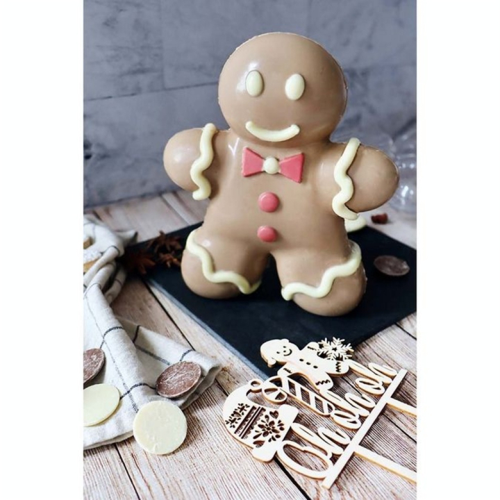 Moule 3D Choco Bonhomme en Pain d'épices 25 x 19,5 x 6 cm - ScrapCooking - Rougier et Plé