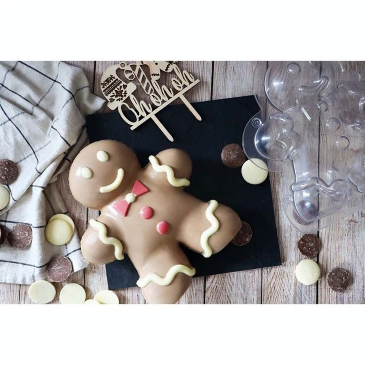Moule 3D Choco Bonhomme en Pain d'épices 25 x 19,5 x 6 cm - ScrapCooking - Rougier et Plé