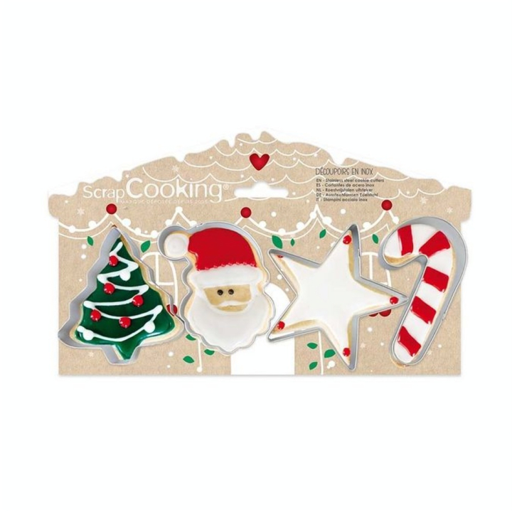 Emporte-Pièces 4 pcs Noël - ScrapCooking - Rougier et Plé
