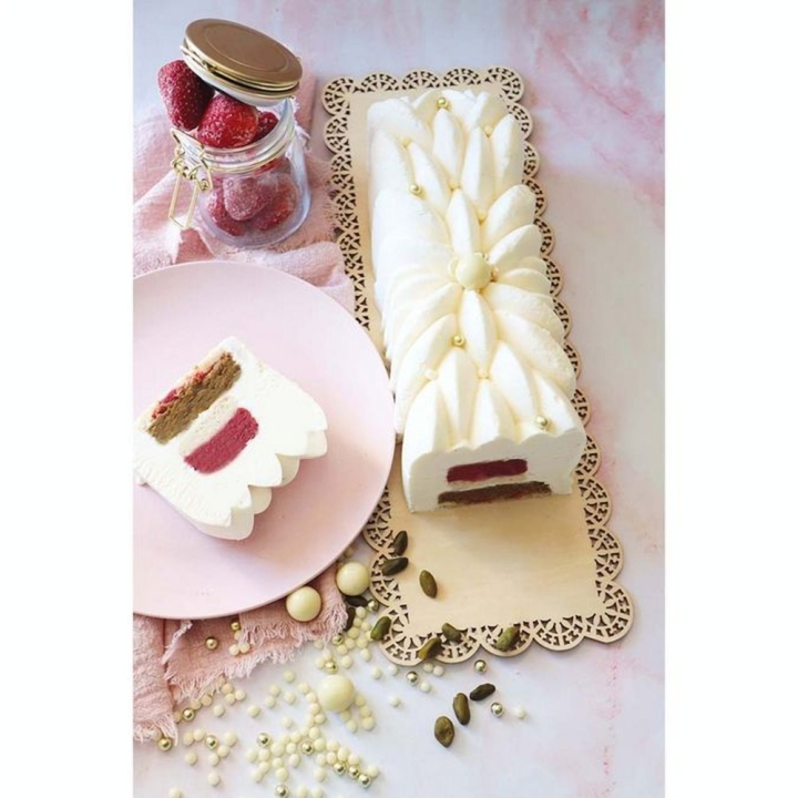 Moule Silicone Bûche 3D Instant 25 x 8 x 8 cm - ScrapCooking - Rougier et Plé