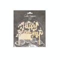 Cake Topper LED Happy New Year 13,5 x 16,4 cm - ScrapCooking - Rougier et Plé
