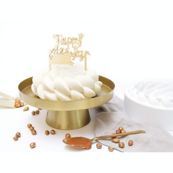 Cake Topper LED Happy New Year 13,5 x 16,4 cm - ScrapCooking - Rougier et Plé