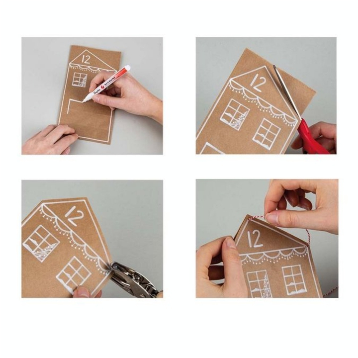 Calendrier de l'avent Kit Sachets Maisons - Rayher - Rougier et Plé