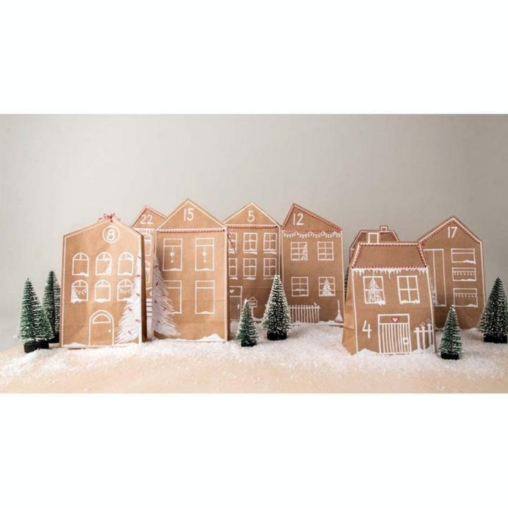 Calendrier de l'avent Kit Sachets Maisons - Rayher - Rougier et Plé