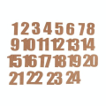 Chiffres Calendrier de l'Avent 24 pcs Papier Kraft - Rayher - Rougier et Plé