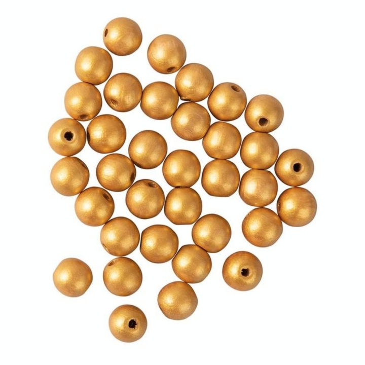 Boules en bois percées ø 10 mm 35 pcs Noir mat - Rayher - Rougier et Plé