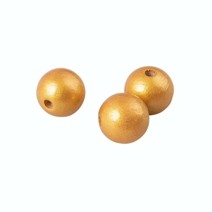 Boules en bois percées ø 15 mm 15 pcs Noir mat - Rayher - Rougier et Plé