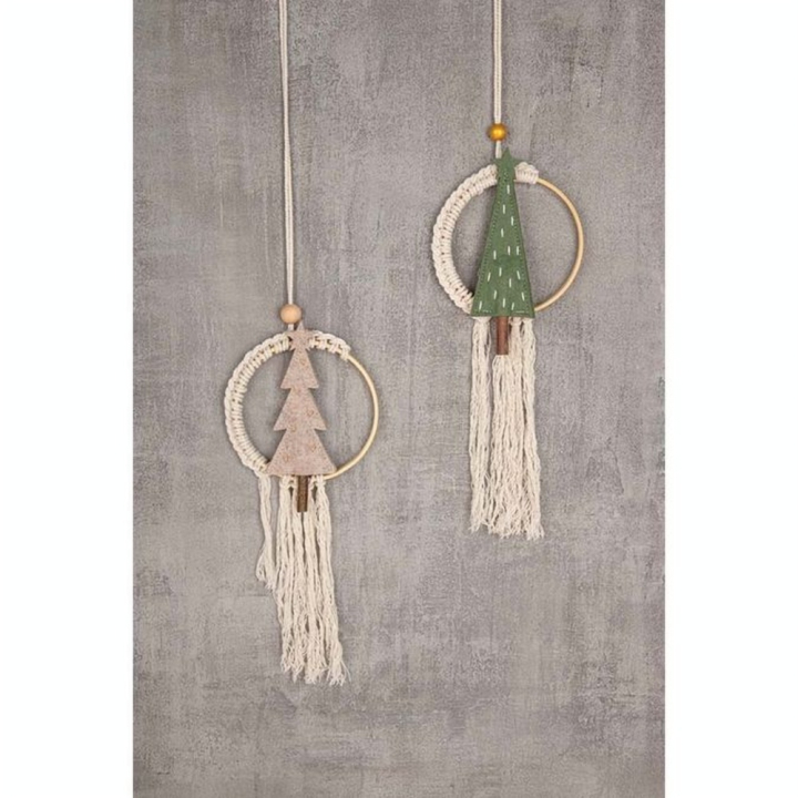 Sapin de Noël en feutrine à suspendre 6 x 17 cm Cœurs - Rayher - Rougier et Plé
