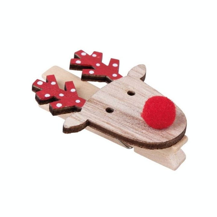 Pinces à linge Renne de Noël 6 pcs - Rayher - Rougier et Plé
