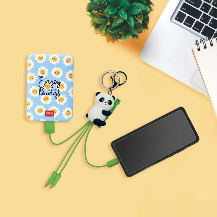 Câble de charge multiple Porte-clés Panda - Legami - Rougier et Plé