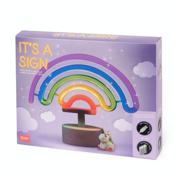 Lampe LED Effet Néon Arc-en-ciel - Legami - Rougier et Plé