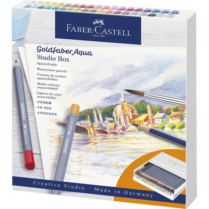 Crayons Aquarellables Goldfaber Aqua Studio Box 38 pcs - Faber-Castell - Rougier et Plé