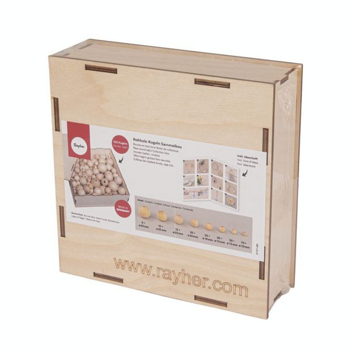 Coffret de 222 Perles en bois - Rayher - Rougier et Plé