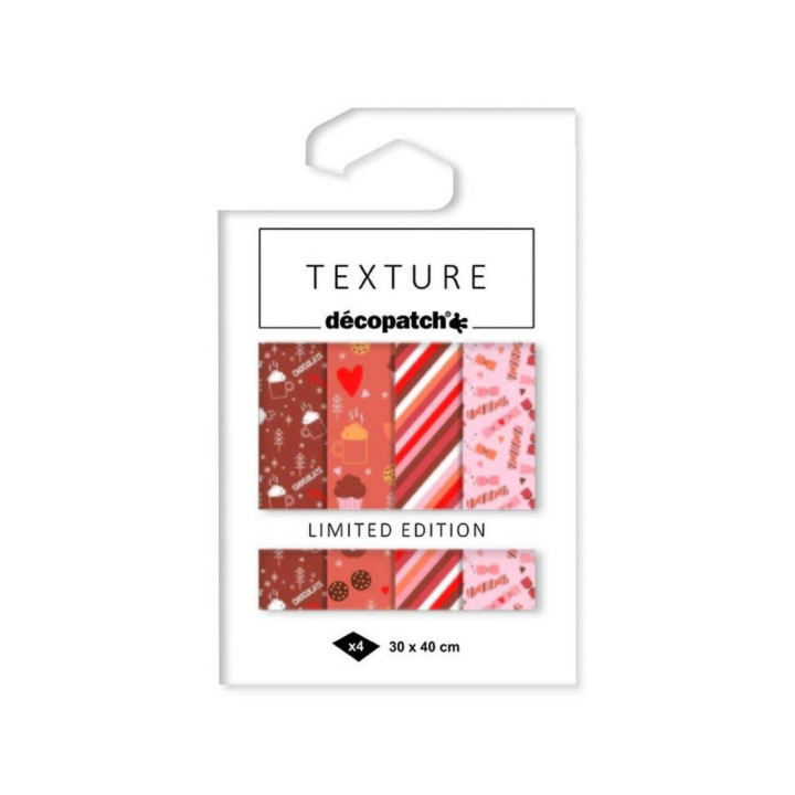 Papier Texture 30 x 40 cm Noël choco - Décopatch - Rougier et Plé