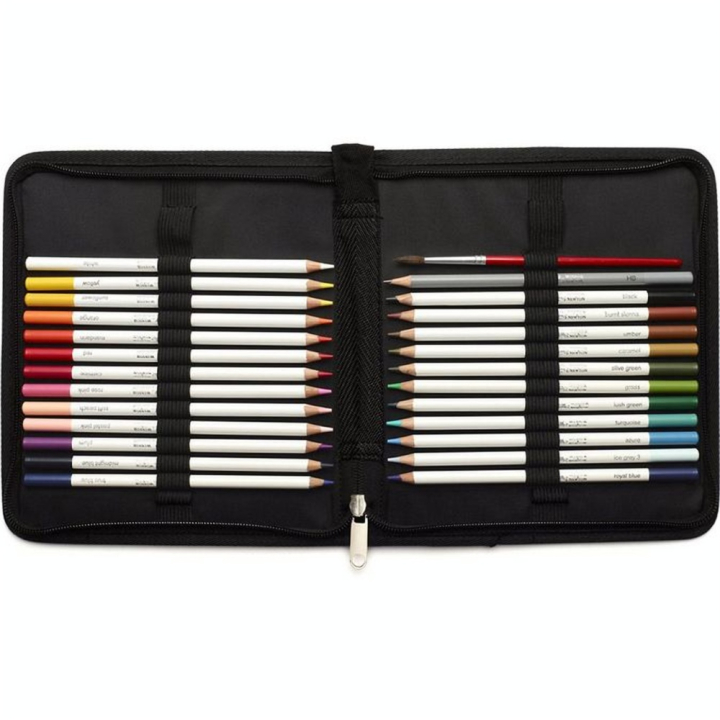 Crayons de couleur Aquarellables Studio collection Trousse de 26 pcs - Winsor & Newton - Rougier et Plé