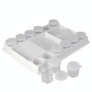 Palette plastique 12 godets 20.4 x 15.5 x 3 cm - Rougier&Plé - Rougier et Plé