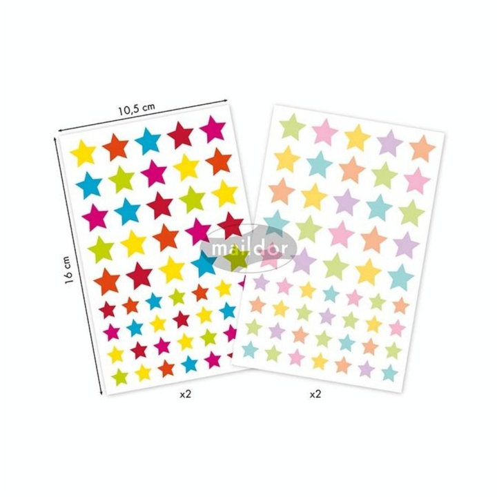 Gommettes Initial Étoiles Multicolores - Maildor - Rougier et Plé