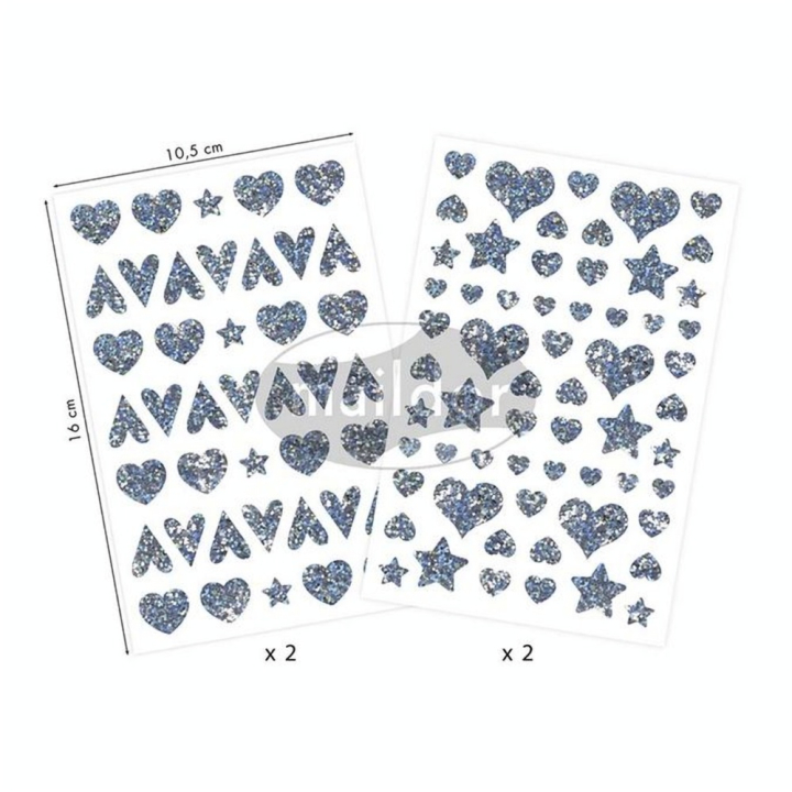 Gommettes Initial Cœurs Étoiles Holographiques - Maildor - Rougier et Plé