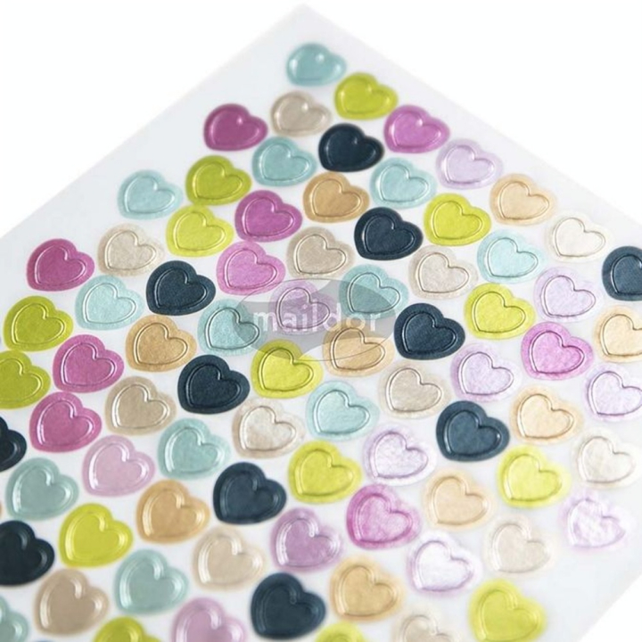 Gommettes Initial Mini cœurs métal-pastel - Maildor - Rougier et Plé