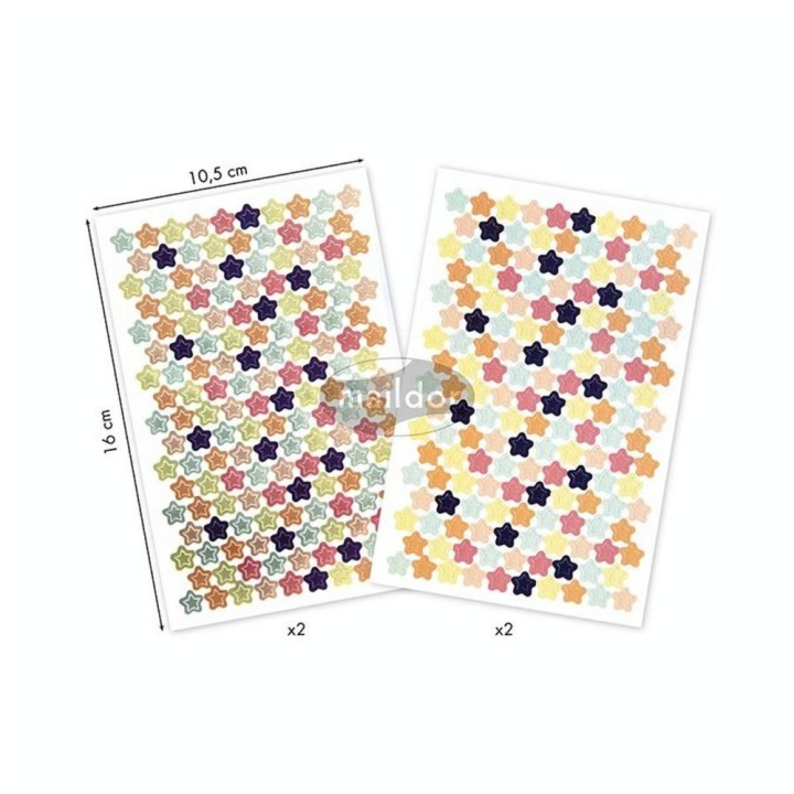 Gommettes Initial Mini étoiles métal-pastel - Maildor - Rougier et Plé