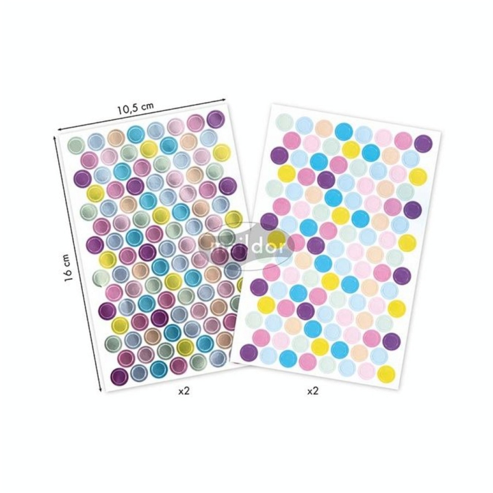 Gommettes Initial Mini ronds métal-pastel - Maildor - Rougier et Plé