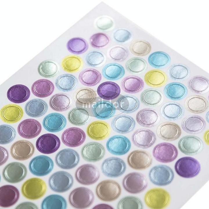 Gommettes Initial Mini ronds métal-pastel - Maildor - Rougier et Plé