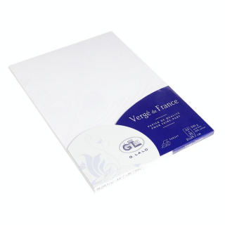 Papier à lettre Vergé 210 g 25 pcs A4 21 x 29,7 cm Extra Blanc - G. Lalo - Rougier et Plé