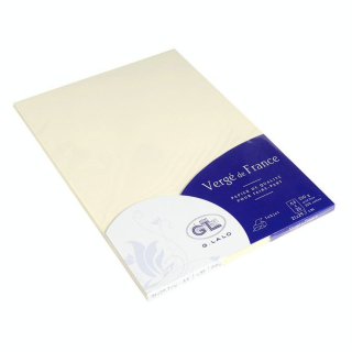 Papier à lettre Vergé 210 g 25 pcs A4 21 x 29,7 cm Ivoire - G. Lalo - Rougier et Plé