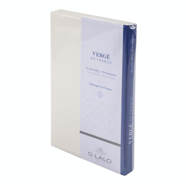 Cartes & Enveloppes 10,7 x 15,2 cm Kit Authentique Vergé Blanc - G. Lalo - Rougier et Plé