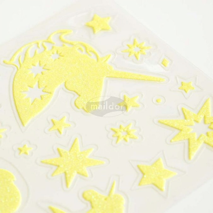 Autocollants Phosphorescents Phospho Stick Licornes - Maildor - Rougier et Plé
