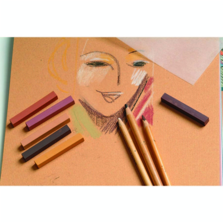 Papier Ingres Pastel 24 x 32 cm 130 g Pochette de 12 Couleurs - Clairefontaine - Rougier et Plé
