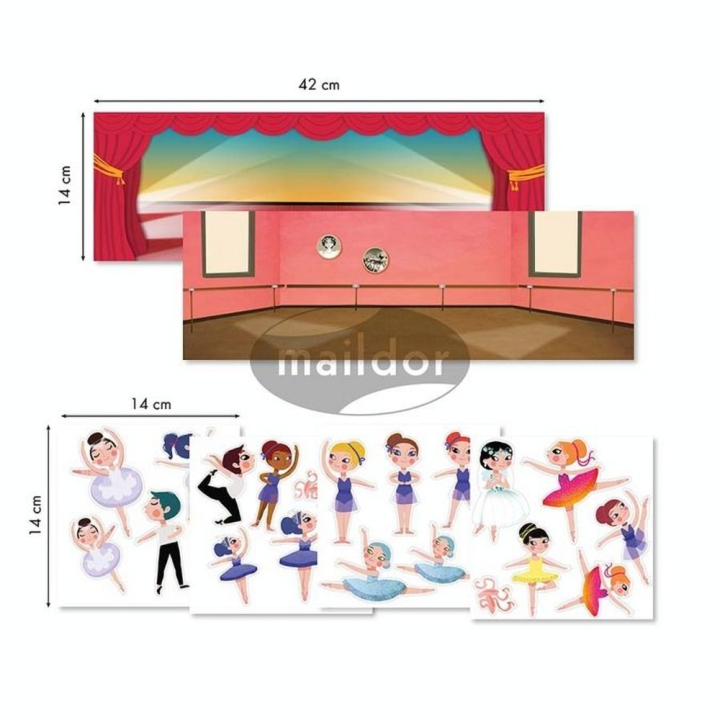 Stickers repositionnables Stick Story Danseuses - Maildor - Rougier et Plé