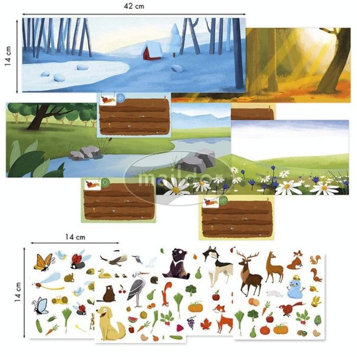 Stickers repositionnables Stick Story Les saisons - Maildor - Rougier et Plé