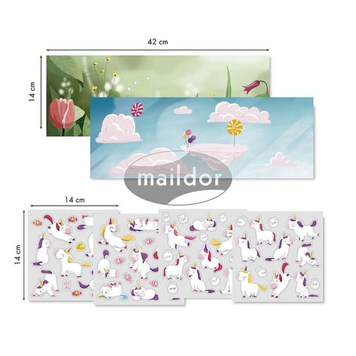 Stickers repositionnables Stick Story Licornes - Maildor - Rougier et Plé