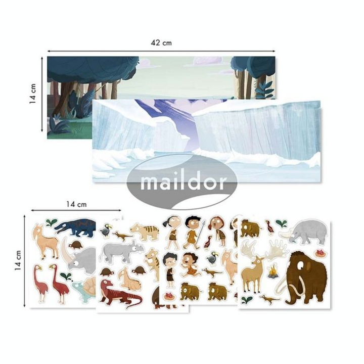 Stickers repositionnables Stick Story Préhistoire - Maildor - Rougier et Plé