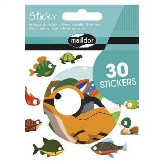 Stickers repositionnables Stick Story Animaux de la rivière - Maildor - Rougier et Plé