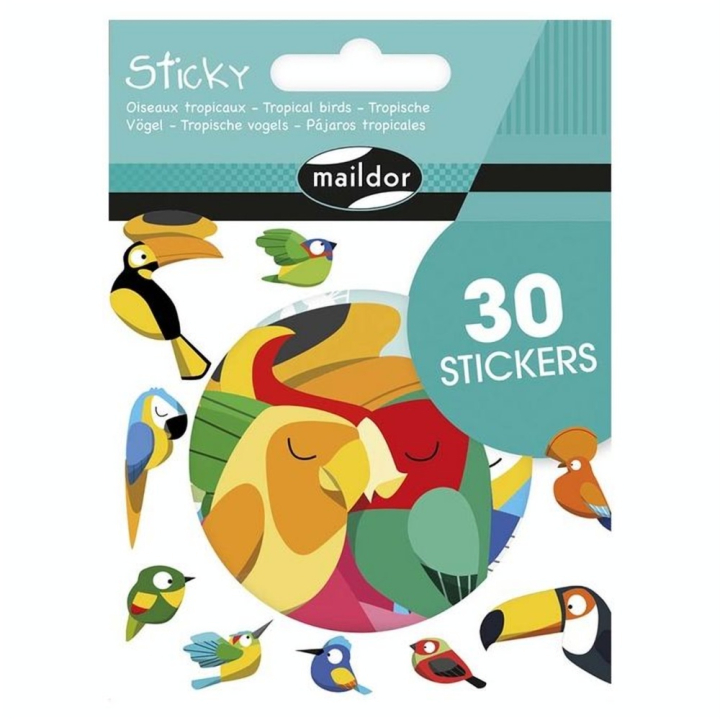 Gommettes Sticky Oiseaux tropicaux - Maildor - Rougier et Plé
