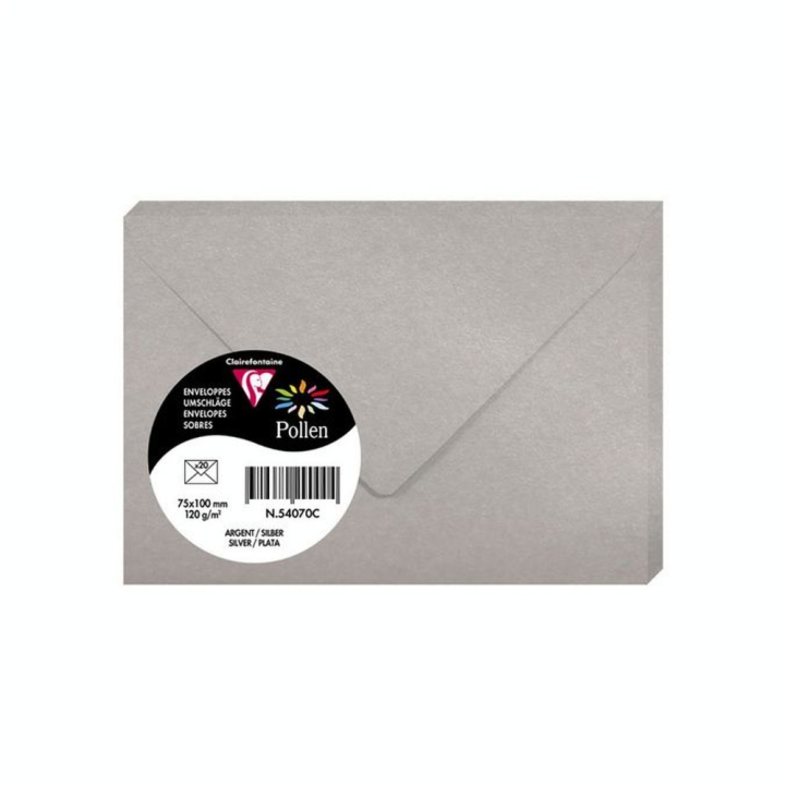 Enveloppes Pollen 75 x 100 mm 120 g/m² 20 pcs - Clairefontaine - Rougier et Plé